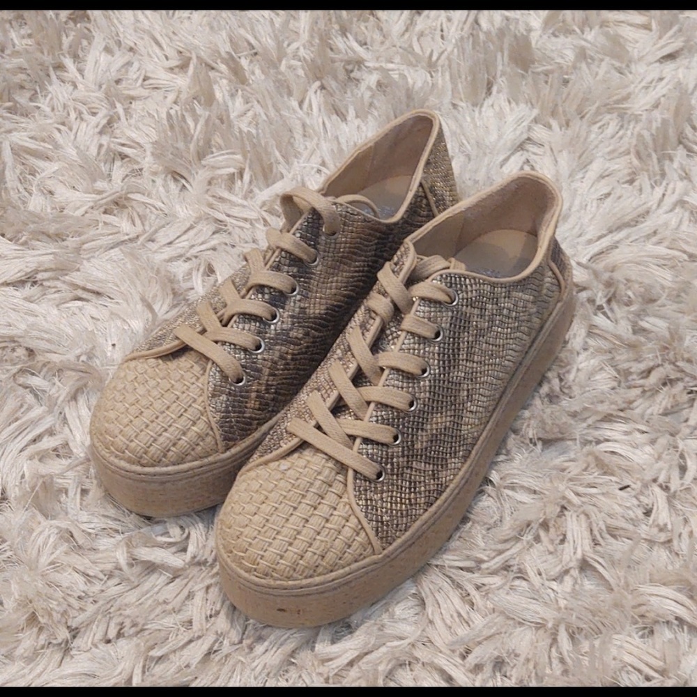 Platform snake sneakers